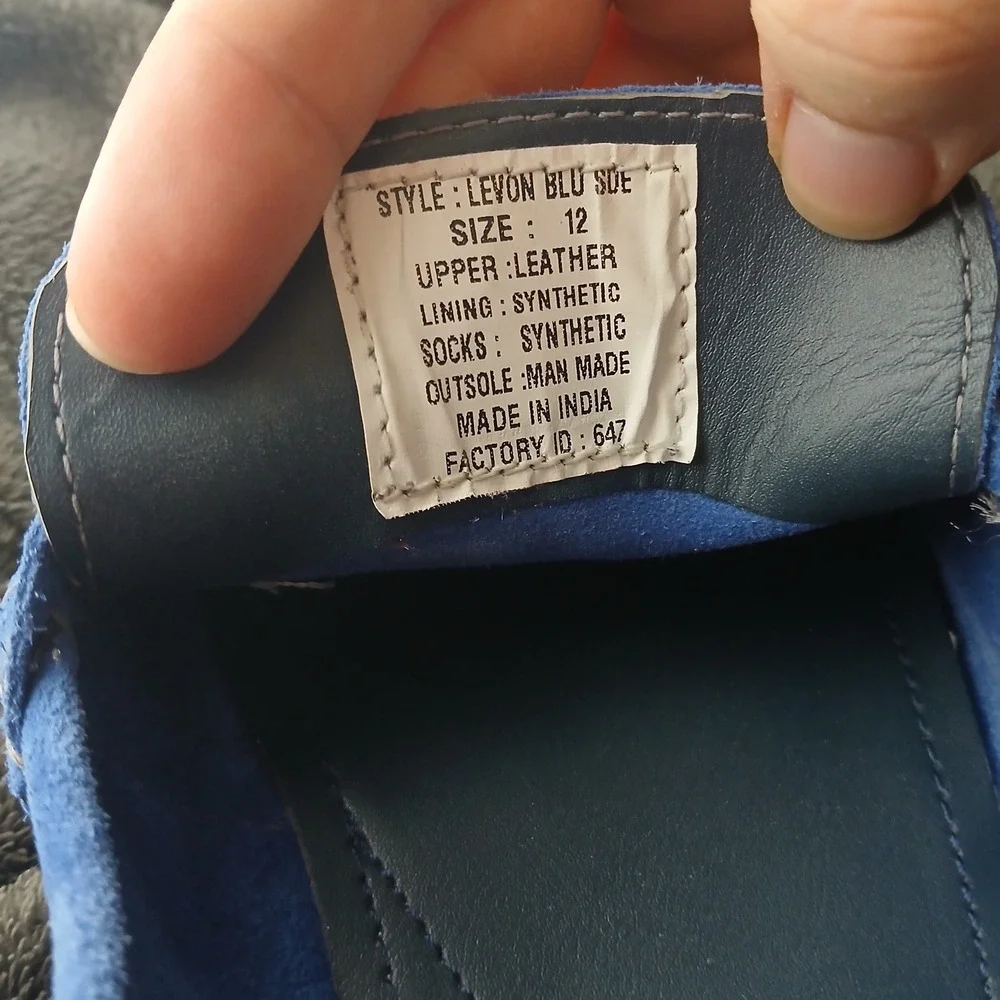 Steve Madden Levon Loafers 12 Blue Suede Penny Slip On Espadrille Trim Mens